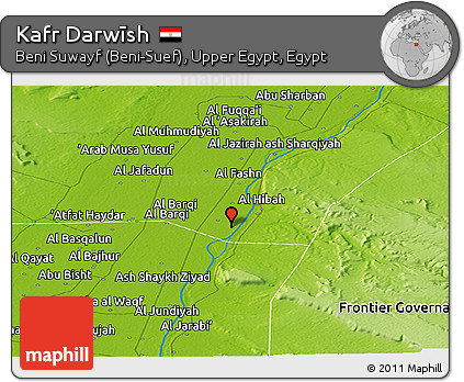 Physical Panoramic Map of Kafr Darwīsh