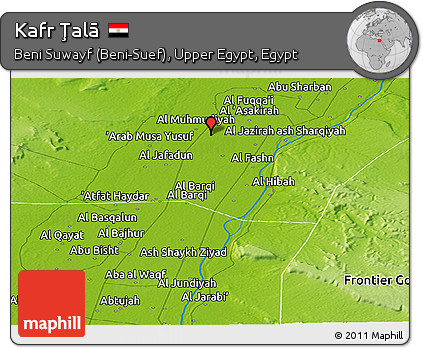 Physical Panoramic Map of Kafr Ţalā