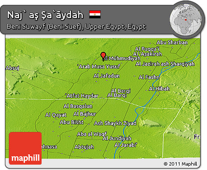 Physical Panoramic Map of Naj` Aş Şa`āydah