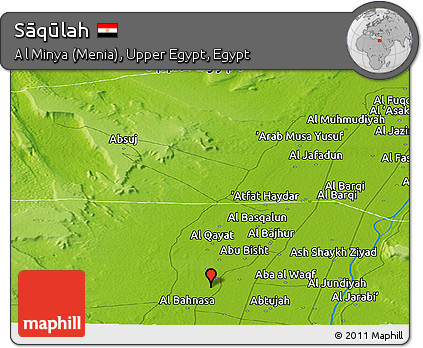 Physical Panoramic Map of Sāqūlah