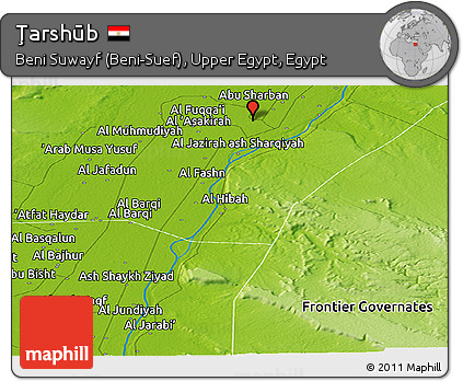 Physical Panoramic Map of Ţarshūb