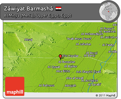 Physical Panoramic Map of Zāwiyat Barmashā