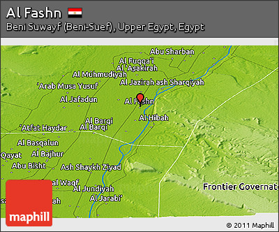 Physical Panoramic Map of Al Fashn