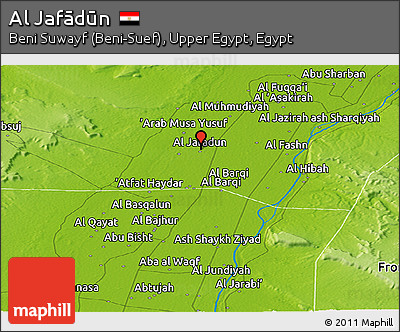 Physical Panoramic Map of Al Jafādūn