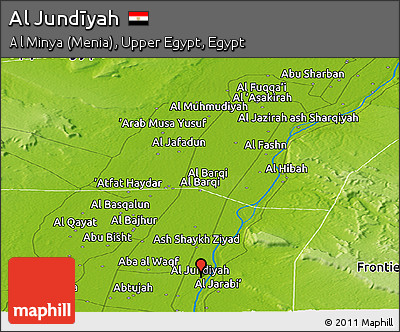 Physical Panoramic Map of Al Jundīyah