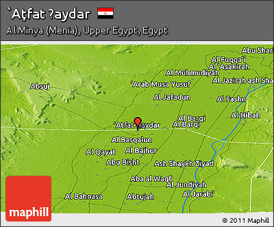 Physical Panoramic Map of `Aţfat Ḩaydar