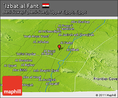 Physical Panoramic Map of `Izbat Al Fant