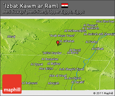 Physical Panoramic Map of `Izbat Kawm Ar Raml