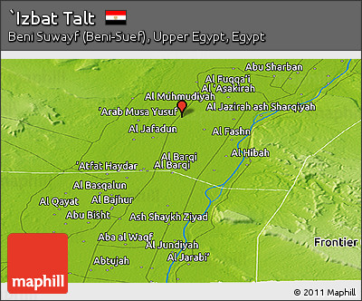 Physical Panoramic Map of `Izbat Talt
