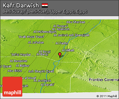 Physical Panoramic Map of Kafr Darwīsh