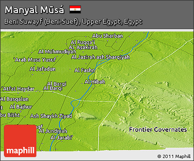 Physical Panoramic Map of Manyal Mūsá