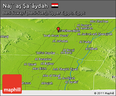 Physical Panoramic Map of Naj` Aş Şa`āydah