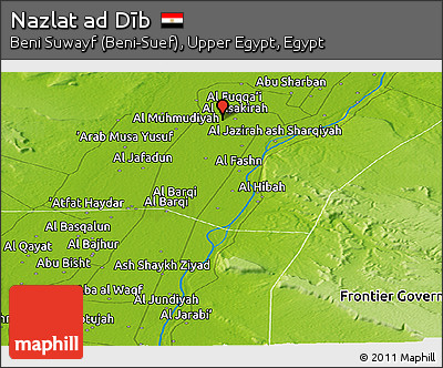 Physical Panoramic Map of Nazlat Ad Dīb