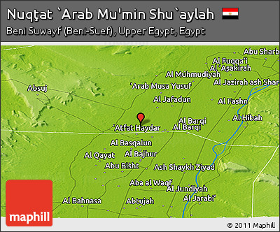 Physical Panoramic Map of Nuqţat `Arab Mu'min Shu`aylah