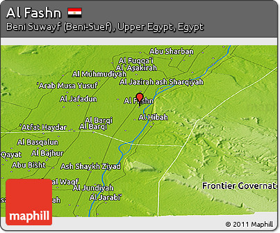 Physical Panoramic Map of Al Fashn