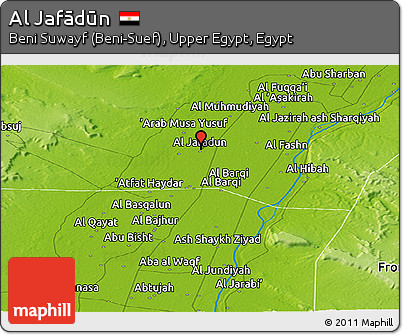 Physical Panoramic Map of Al Jafādūn