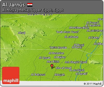 Physical Panoramic Map of Al Jarnūs