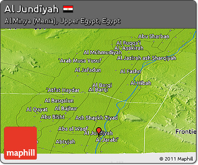 Physical Panoramic Map of Al Jundīyah