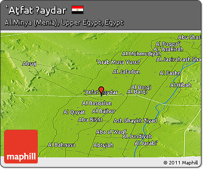 Physical Panoramic Map of `Aţfat Ḩaydar