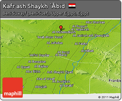 Physical Panoramic Map of Kafr Ash Shaykh `Ābid