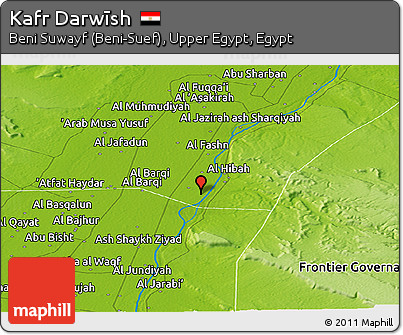 Physical Panoramic Map of Kafr Darwīsh