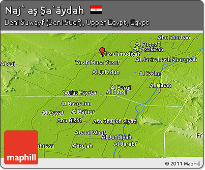 Physical Panoramic Map of Naj` Aş Şa`āydah