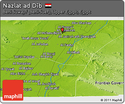 Physical Panoramic Map of Nazlat Ad Dīb
