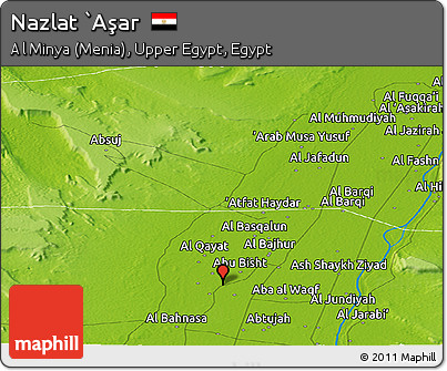 Physical Panoramic Map of Nazlat `Aşar