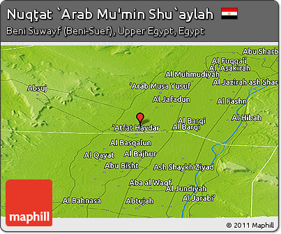 Physical Panoramic Map of Nuqţat `Arab Mu'min Shu`aylah