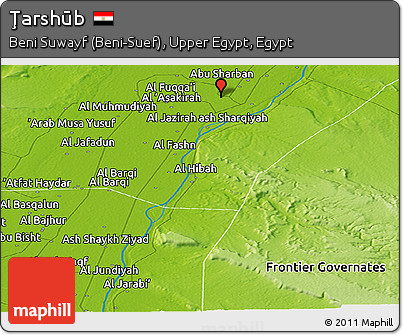 Physical Panoramic Map of Ţarshūb