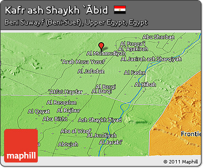 Political Panoramic Map of Kafr Ash Shaykh `Ābid