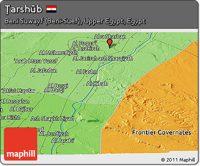 Political Panoramic Map of Ţarshūb
