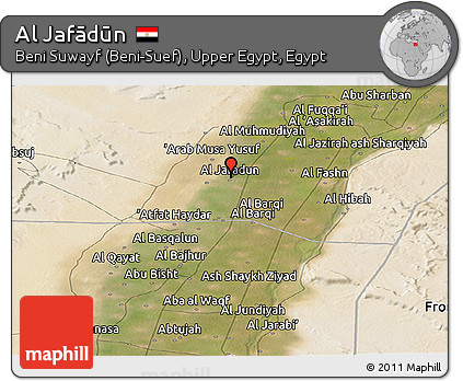 Satellite Panoramic Map of Al Jafādūn