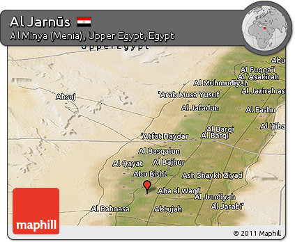 Satellite Panoramic Map of Al Jarnūs