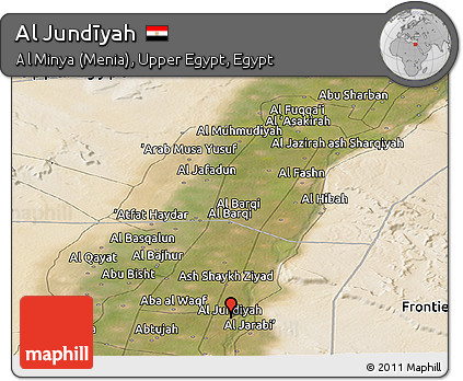 Satellite Panoramic Map of Al Jundīyah