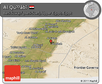 Satellite Panoramic Map of Al Quḑḑābī