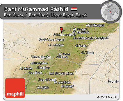 Satellite Panoramic Map of Banī Muḩammad Rāshid