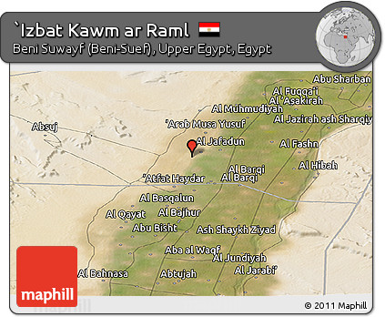 Satellite Panoramic Map of `Izbat Kawm Ar Raml