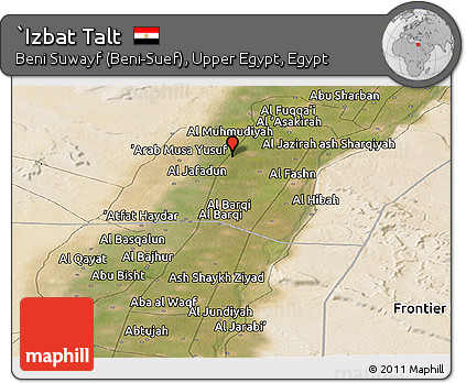 Satellite Panoramic Map of `Izbat Talt