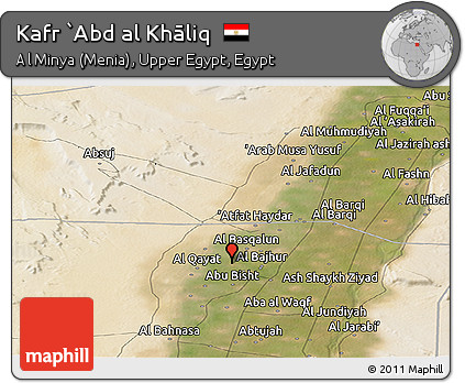 Satellite Panoramic Map of Kafr `Abd Al Khāliq