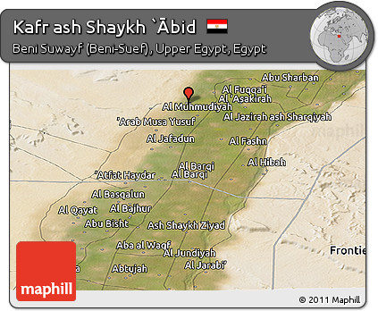 Satellite Panoramic Map of Kafr Ash Shaykh `Ābid