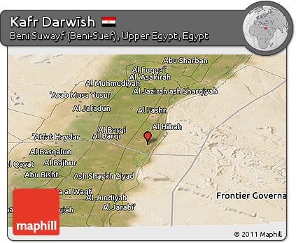 Satellite Panoramic Map of Kafr Darwīsh