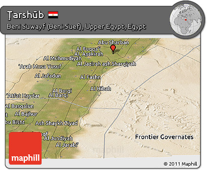 Satellite Panoramic Map of Ţarshūb