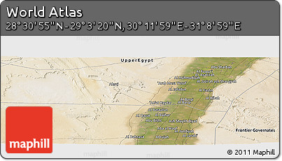 Satellite Panoramic Map of the Area around 28° 47' 8" N, 30° 40' 29" E