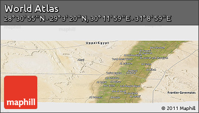 Satellite Panoramic Map of the Area around 28° 47' 8" N, 30° 40' 29" E