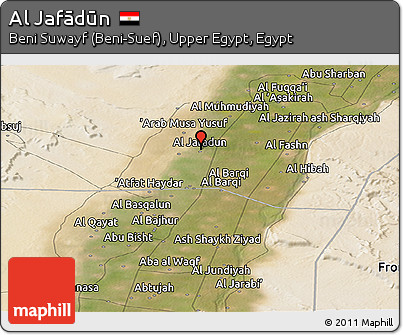 Satellite Panoramic Map of Al Jafādūn