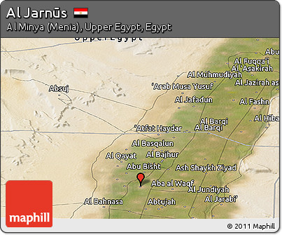 Satellite Panoramic Map of Al Jarnūs