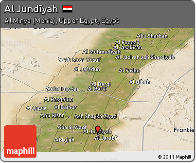Satellite Panoramic Map of Al Jundīyah