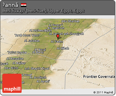 Satellite Panoramic Map of Ḩannā