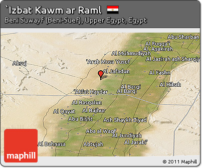 Satellite Panoramic Map of `Izbat Kawm Ar Raml